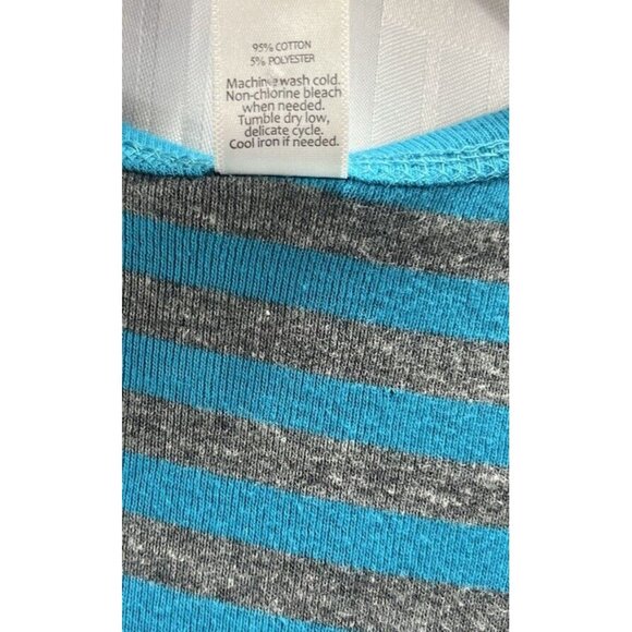 West Loop Women’s Striped Long Dress Size S Color Blue Gray - Picture 7 of 9